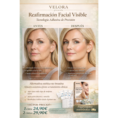 Reafirmación facial visible, alternativa estética no invasiva